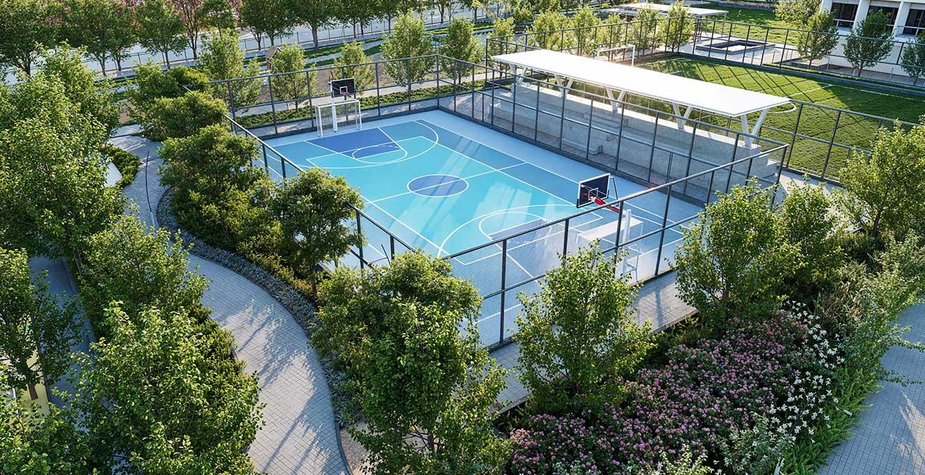 Basketball court at Embassy Knowledge Park Villas