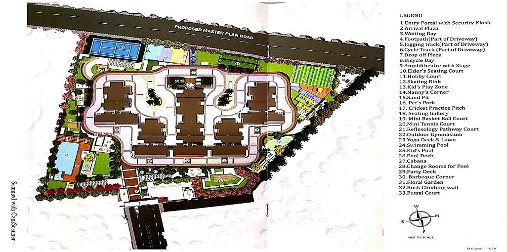 Concorde Neo master plan showing towers and amenities
