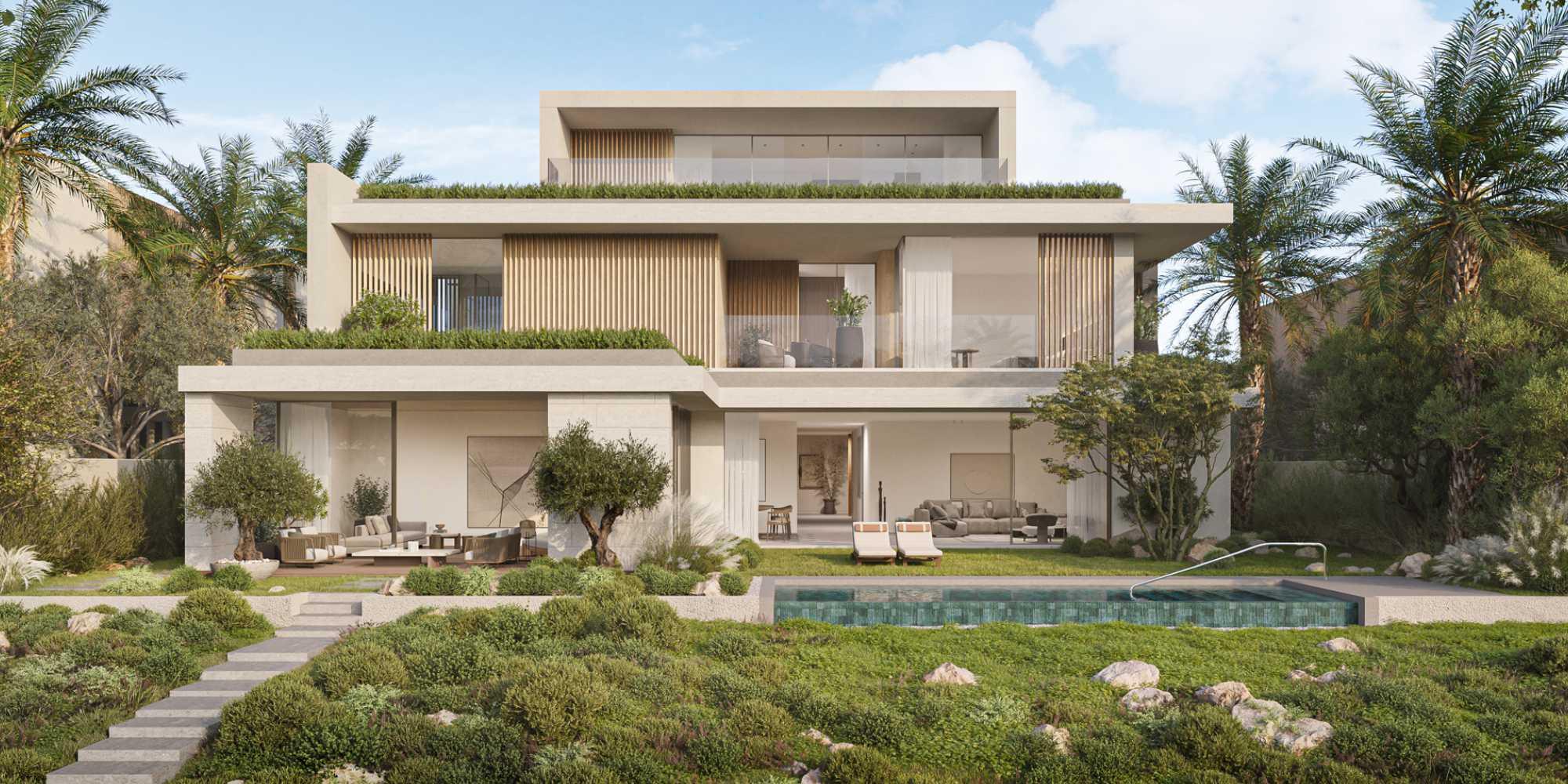 Luxury villa exterior at Embassy Knowledge Park