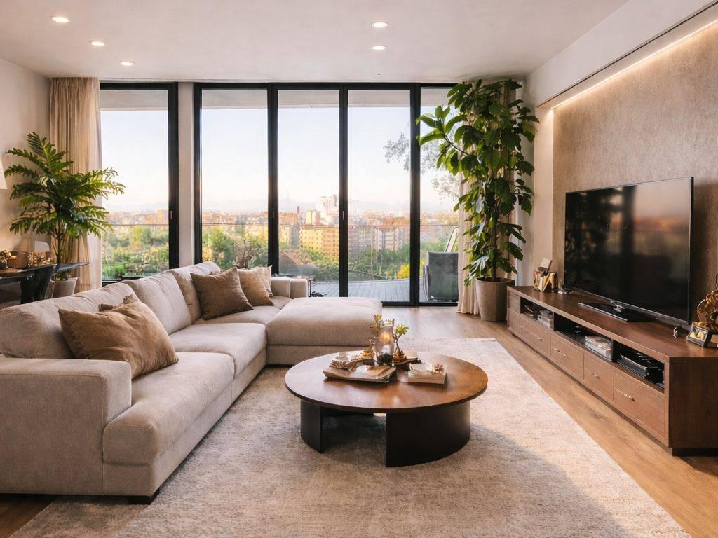 Spacious living room in Concorde Sienna apartments