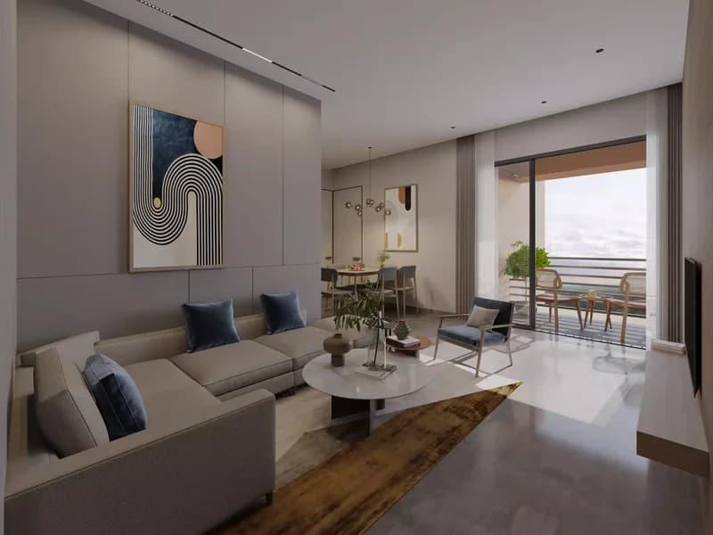 Spacious luxury apartment living room interior at Assetz Zen and Sato
