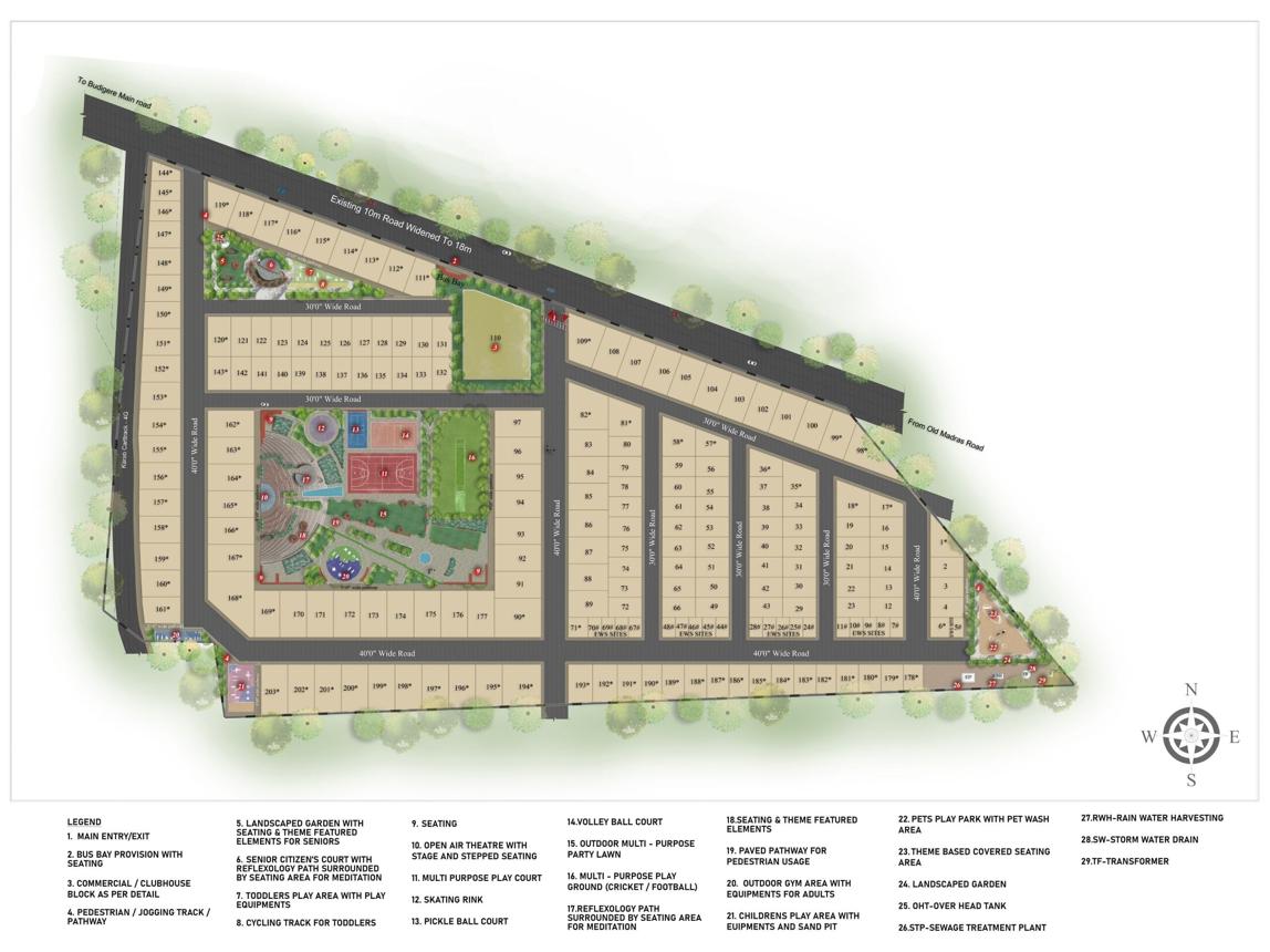 Bren Cosmo 17 acre layout and 202 plots Budigere Cross