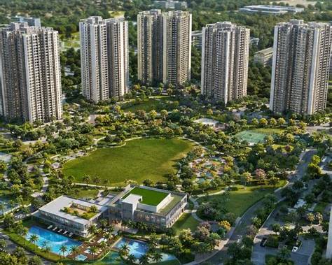 Alembic Cloud Forest luxury apartment project aerial view Whitefield Bangalore