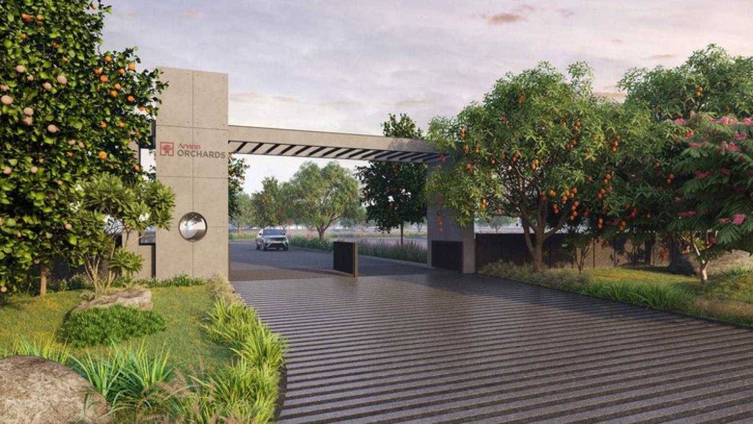 Arvind Orchards entrance villa plots Devanahalli Bangalore