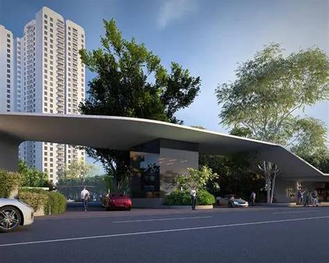 Grand entrance of Bricks and Milestones Solcrest luxury apartments Bileshivale