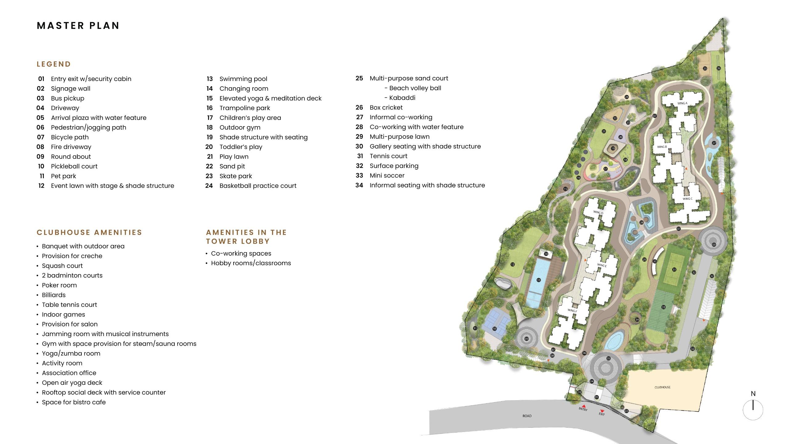 Master plan of Bricks and Milestones Solcrest towers and amenities