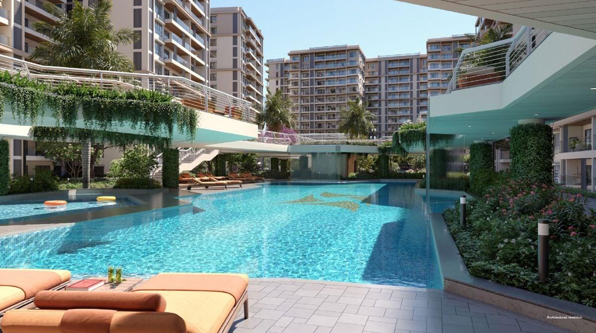 Century Attur Yelahanka swimming pool and landscaped gardens