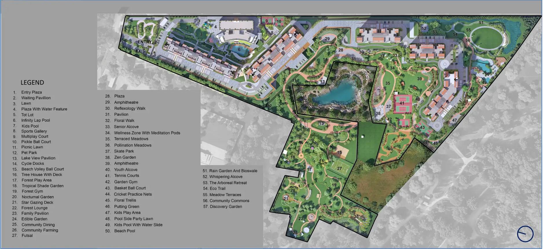Godrej Vanantara master plan towers amenities landscaped open spaces