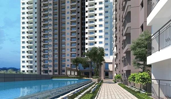 Godrej Vanantara swimming pool landscaped surroundings