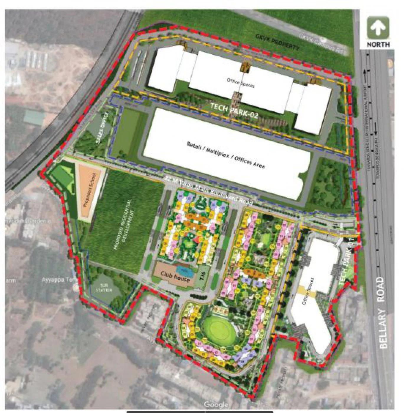 L&T Raintree Boulevard master plan Olivia Phase 3 towers landscaped clubhouse retail Hebbal
