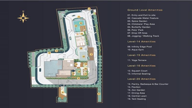 TVS Emerald Cascadia master plan Mission Road Sudhama Nagar