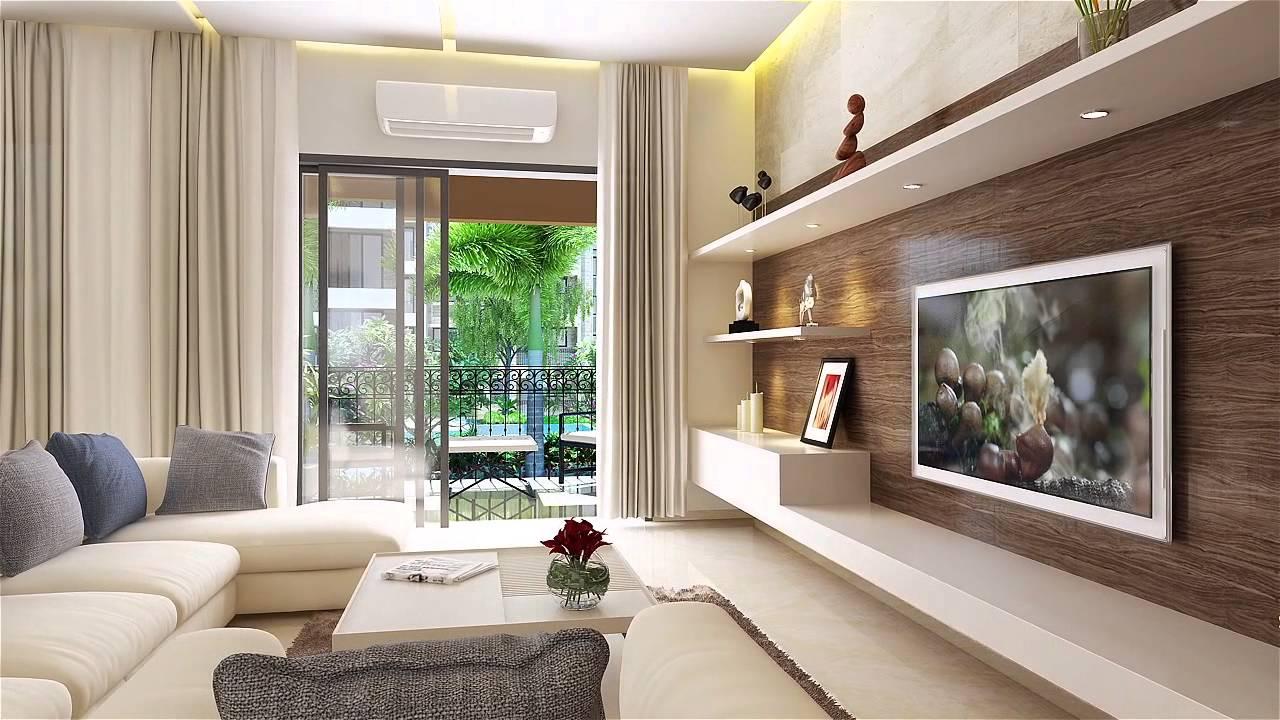 Prestige Parklane premium apartment living room interior in Devanahalli Bangalore